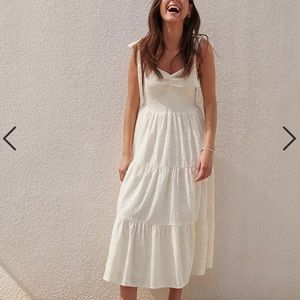 Madewell Ivory Eyelet Dress